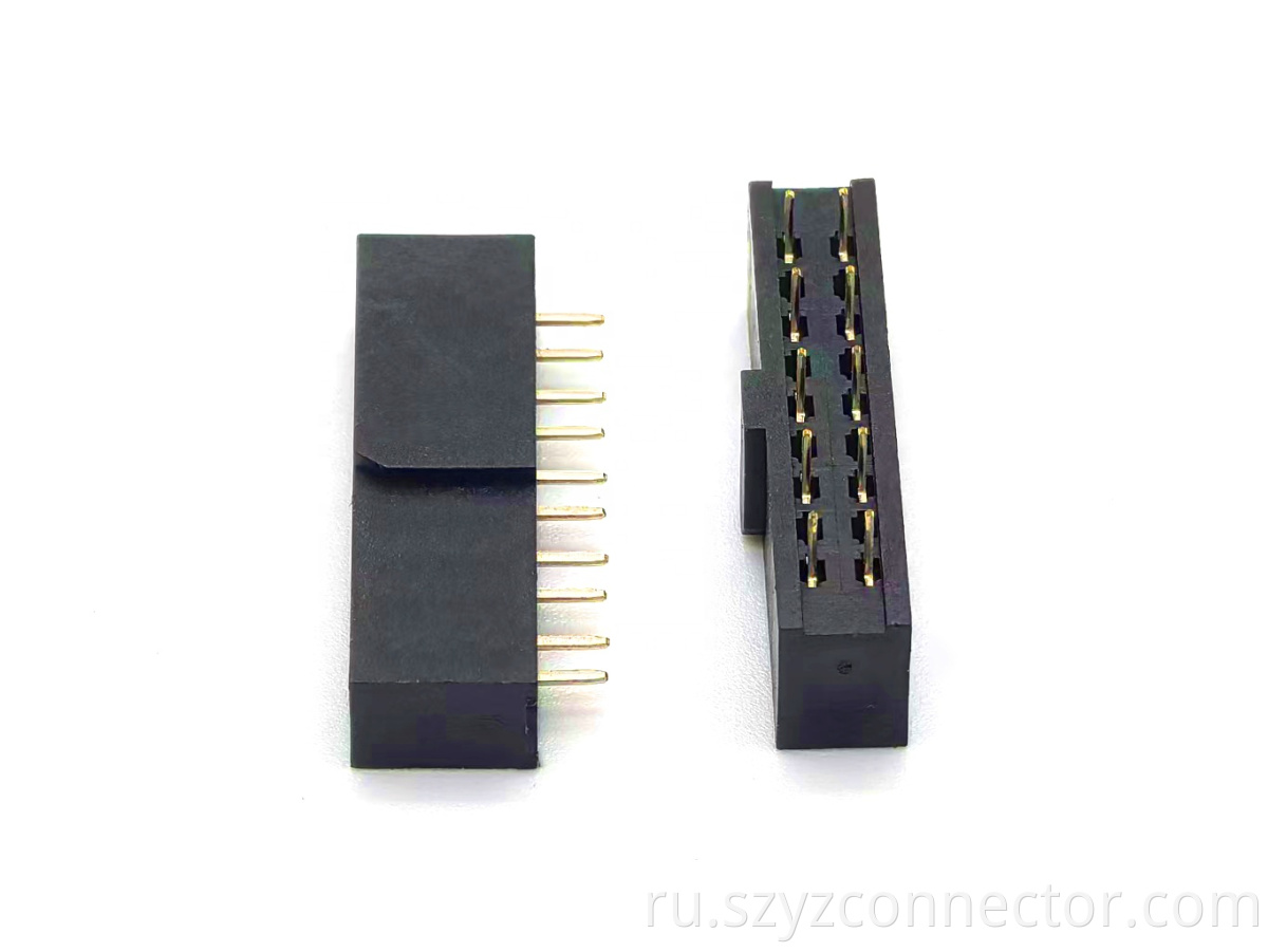 2.54mm Pitch Female Header Connector Dual Row Straight H8.5mm With Even Columns Unpopulated Y-type 2*9P